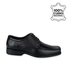 VIALE - Zapato Escolar Casual LUIS-009 C Negro Cuero