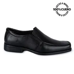 VIALE - Zapato Escolar Casual LUIS-008 C Negro Cuero