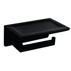 GENERICO - Portapapel higienico con soporte multiuso de acero inoxidable 304