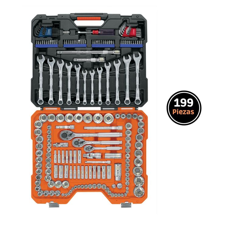 Juego de Herramientas para mecánico 199 Piezas, Drive