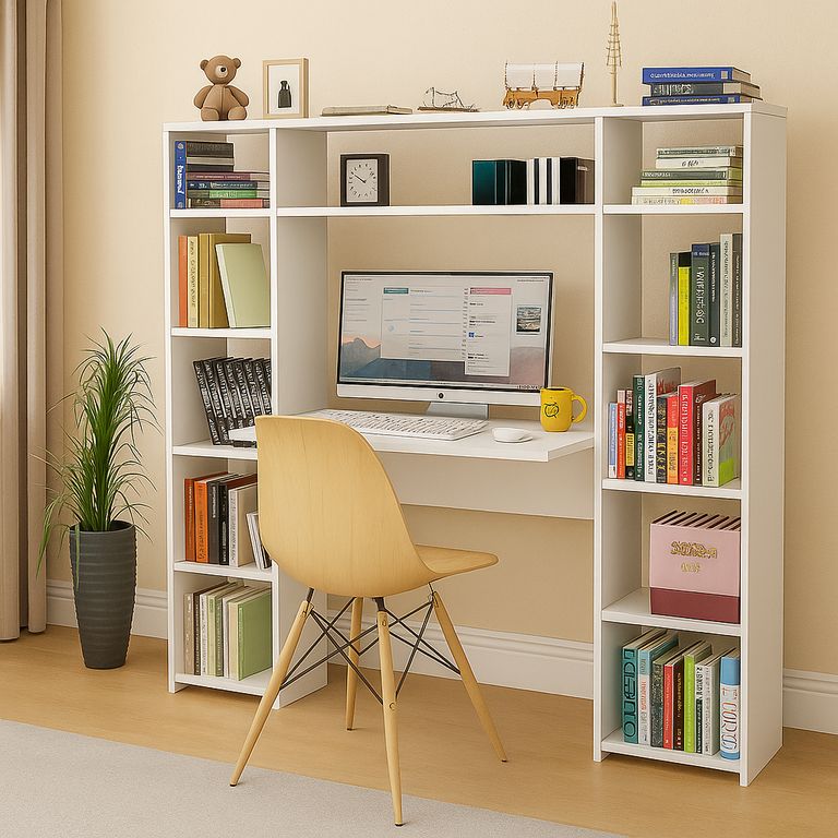 Escritorio con Estante Ensueño de Melamina Home Office
