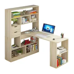 GENERICO - Escritorio con Estante Ensueño de Melamina Entrelazado Manzano