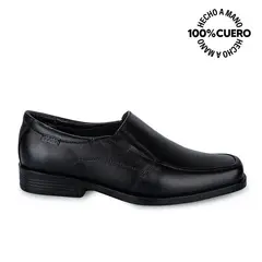 RABBIT - Zapato Escolar Mocasín LUIS-008 T Negro Cuero