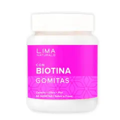 LIMA NATURALS - Gomitas con Biotina Sabor Fresa 60 unidades
