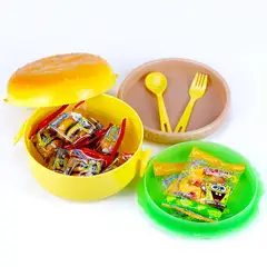 GENERICO - Set de 2 Lonchera en forma de hamburguesa táper fiambrero