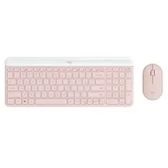 LOGITECH - Teclado Logitech+Mouse Mk470 Wireless Usb Rosa