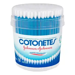 JOHNSON AND JOHNSON - Hisopos Cotonetes de Algodón Johnsons 150 unidades