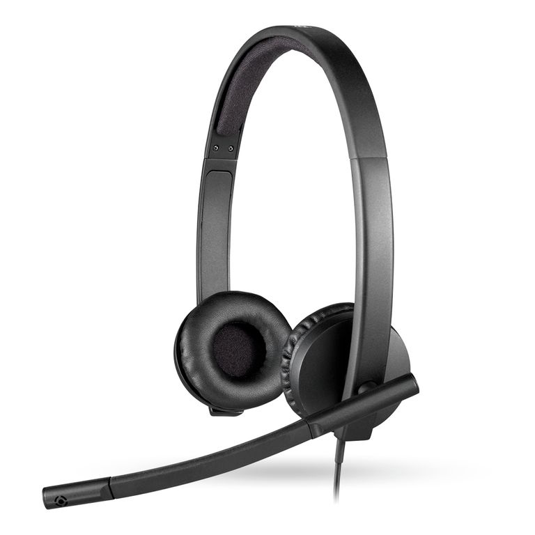 Audifono H570E Stereo Call Center USB Control - Negro