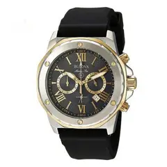 BULOVA - Reloj Acero Plateado con Dorado y Silicona Negra 98B277