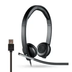 LOGITECH - Audifono H650E Stereo SUPRESIÓN DE RUIDO USB - Negro