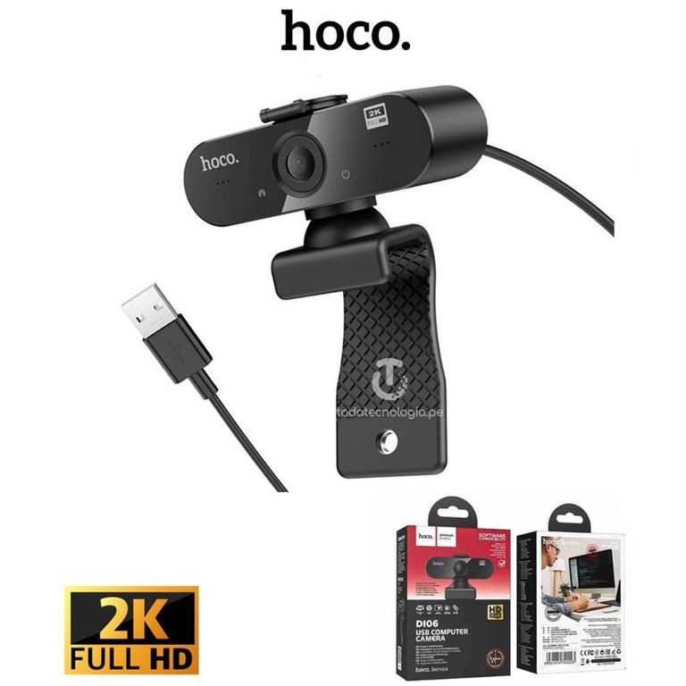 Cámara Web Full HD 2K 4 Millones de Píxeles USB con Micrófono
