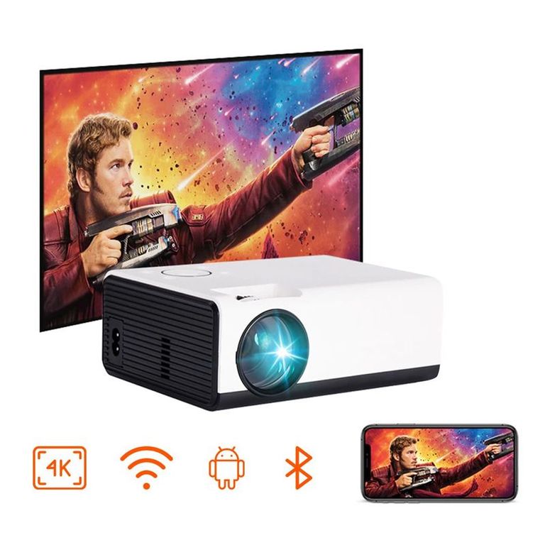 Proyector Multimedia Ultra HD 1080P + Smart Android de 40 a 130Pulg