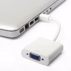 GENERICO - Adaptador Convertidor Mini Displayport A Vga Mdp A Vga Mac Blanco