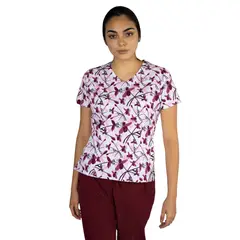 TWELVE - - conjunto Venecia diseño flores - guinda