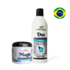 LA BRASILIANA - Acondicionador Sin Sal Post Alisado y Mascarilla -