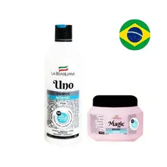 LA BRASILIANA - Shampoo Sin Sal Post Alisado y Mascarilla -
