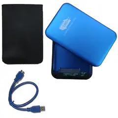 GENERICO - Case Disco Duro Externo Sata 2.5" Usb 3.0 presion Laptop Portatil Azul