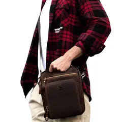 ARMUZ - Morral de Cuero vacuno Hombre