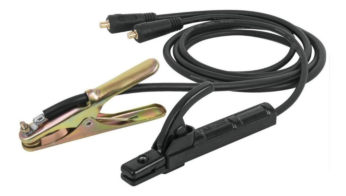 Juegos de Cables con portaelectrodo y tenaza a tierra