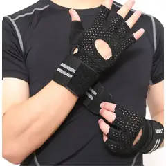 GENERICO - Guantes Deportivo Con Muñequera Transpirable gimnasio Grey L