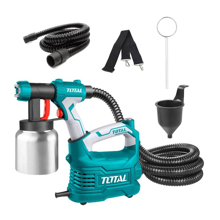Pistola De Pintar Eléctrica 550W Compresor Integrado Total