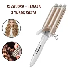 GENERICO - Rizadora Rozia Ondulador de Cabello Tenaza 3 Tubos