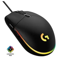 LOGITECH - MOUSE G203 LIGHTSYNC OPTICAL 8000 DPI RGB NEGRO