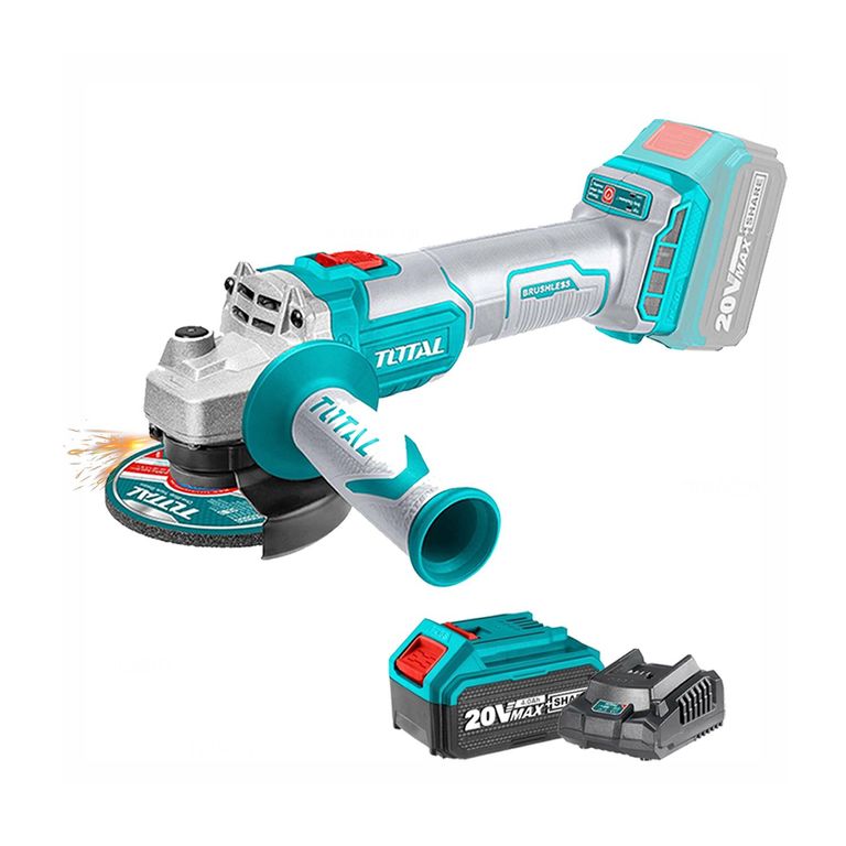 AMOLADORA ESMERIL 20V BATERÍA 4 AH BRUSHLESS TOTAL CORTADORA