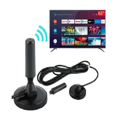 GENERICO - Antena HD de TV Digital 360º de Recepción Cable 4.3 Mts