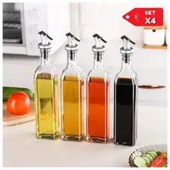 INSPIRA MARKET - Dispensador de aceite y especias de cocina aleatorio Set x4