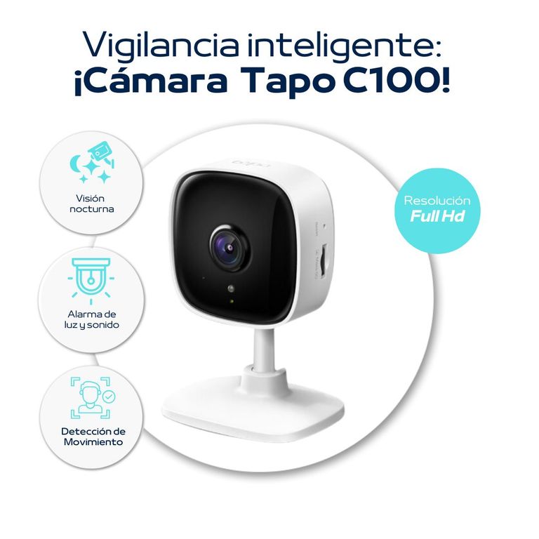 Cámara de seguridad Tapo C100 Wifi Full HD para interiores - Tp-Link