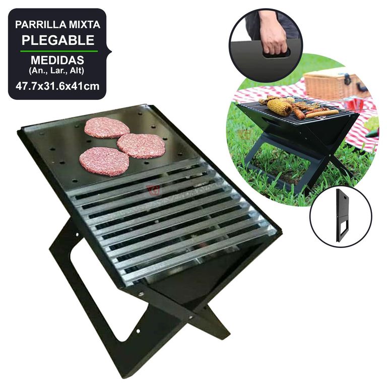 Parrilla Portátil Plegable a Carbón MIXTA