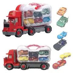 GENERICO - Cars Juguete Camión Mula Mack + 6 Carros Desarm