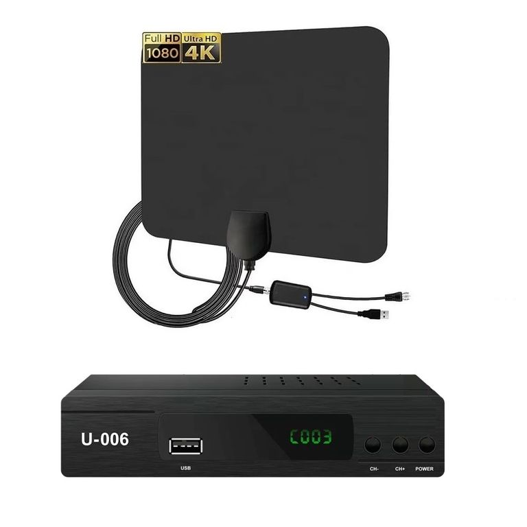 Sintonizador Digital TDT Full HD con Antena Digital Interior