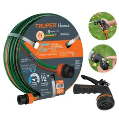 TRUPER - Combo manguera de riego 20m Pistola de riego