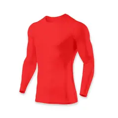 GENERICO - Polo Licra Manga Larga Rojo XL