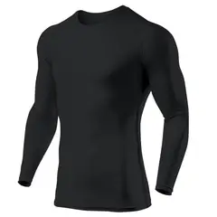 GENERICO - Polo Licra Manga Larga Negro XL