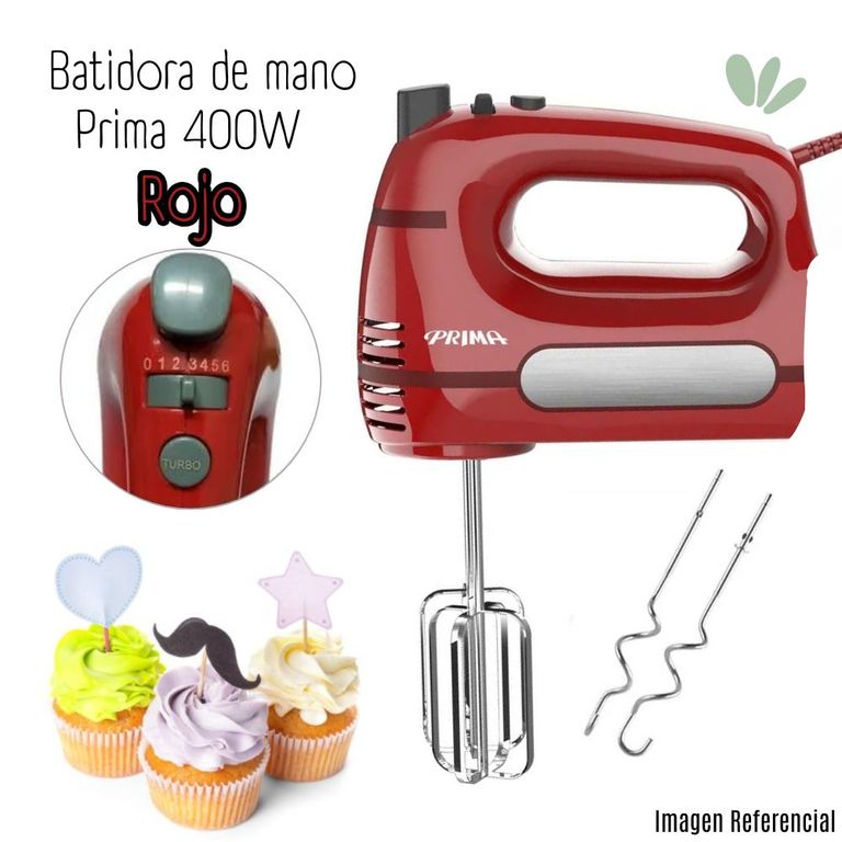 Batidora de Mano HM 9105R con 400 Watts - Rojo