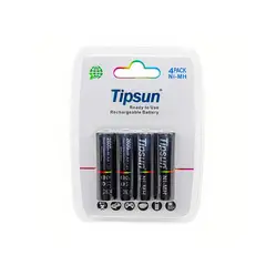 TIPSUN - Pack 4 pilas AA 2600mAh recargables
