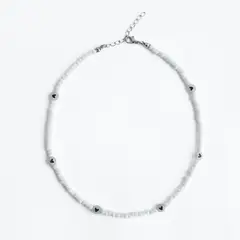 MANYA - Collar de mostacillas corazones bright