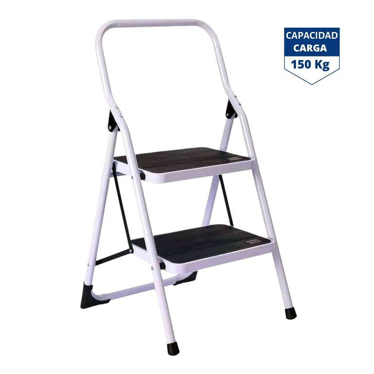 Escalera plegable 2 peldaños 150 kg,