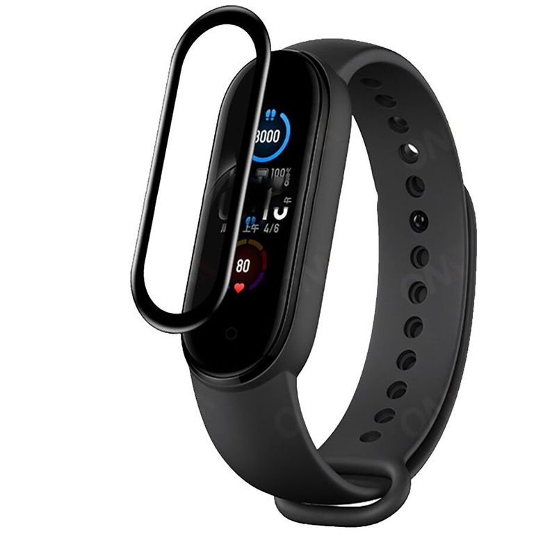 Protector de Vidrio Templado 3D Para Xiaomi Mi Band 6 Negro