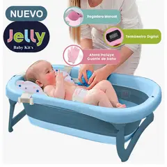 BABY KITS - Bañera Pleglable JELLY Con Termostato BLUE