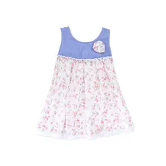 ILLIKA - Vestido niña denim con gasa