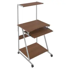 XTECH - Escritorio Computadora Acero Inoxidable Madera Roble - XTF-CD188