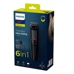 PHILIPS - Recortador de barba y nariz 6 en 1 mg3711