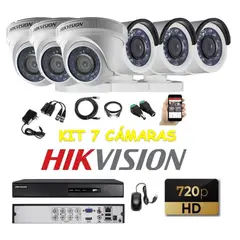HIKVISION - Kit 6 Cámaras Seguridad HD
