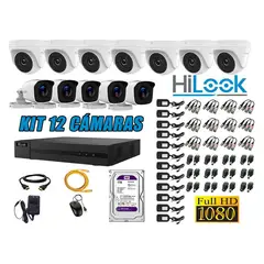 HILOOK - CÁMARAS SEGURIDAD KIT 12 FULL HD 1080P + DISCO 1TB