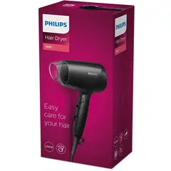 PHILIPS - Secadora bhc010 negro 1200 w cable de 1.5 m 3 velocidades