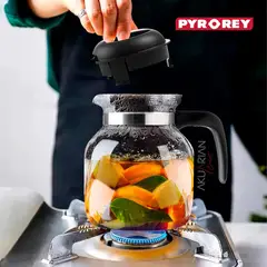 PYR O REY - Jarra de vidrio fuego directo de 1.5 Lt.